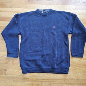 Men's CHAPS by Ralph Lauren Crew Neck Pullover Sweater Blue SZ L